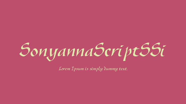 SonyannaScriptSSi Font