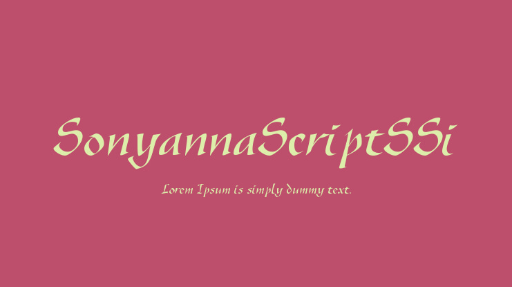 SonyannaScriptSSi Font