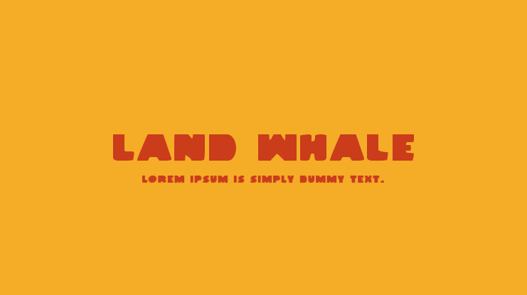 Land Whale Font Family