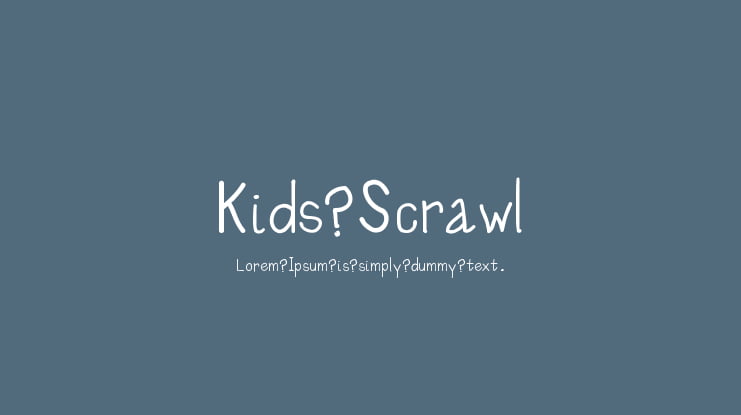 Kids Scrawl Font