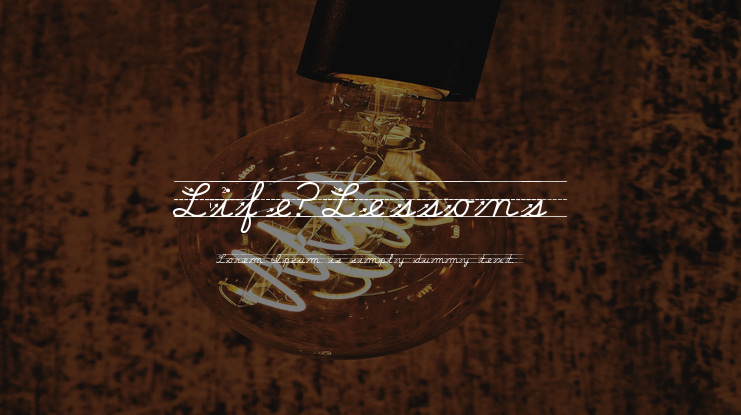 Life-Lessons Font