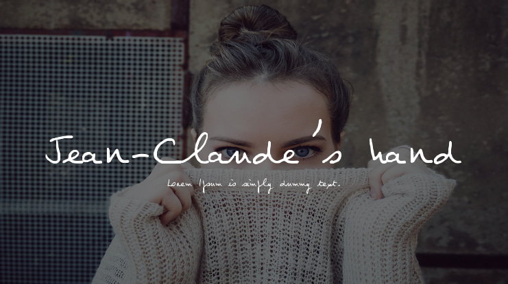 Jean-Claude's hand Font