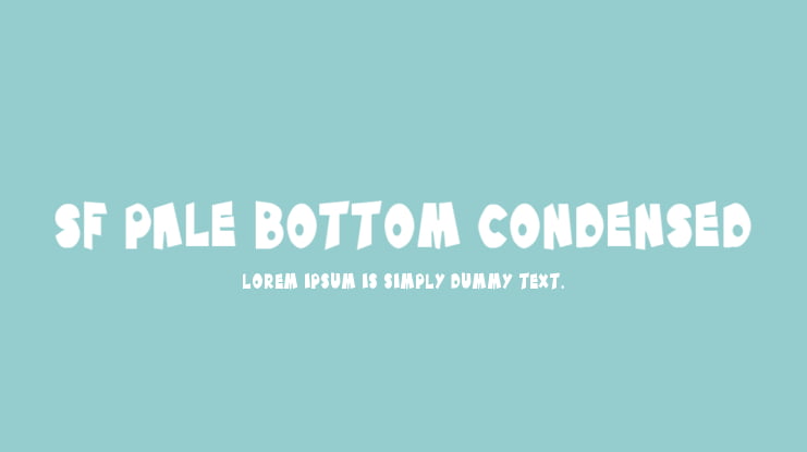 SF Pale Bottom Condensed Font Family