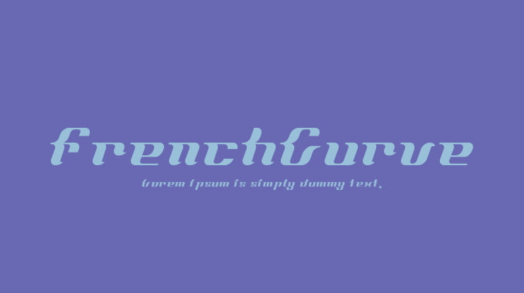 FrenchCurve Font