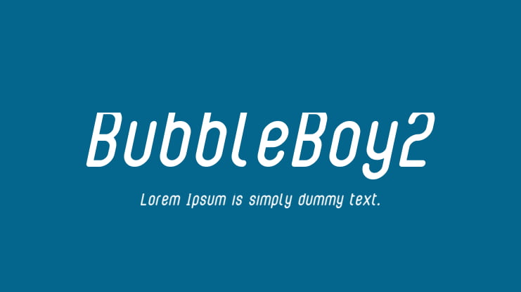 BubbleBoy2 Font