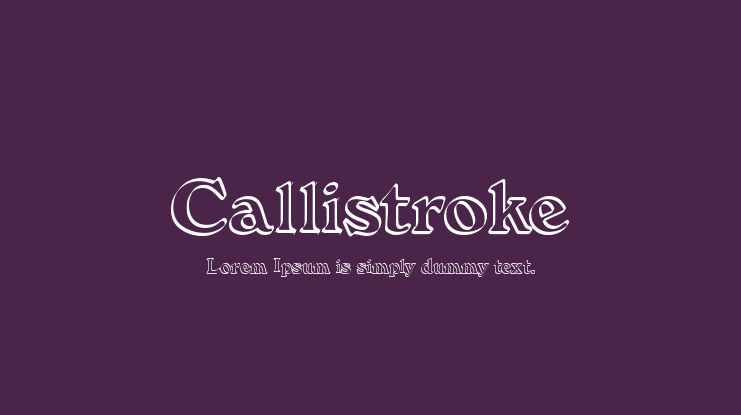 Callistroke Font