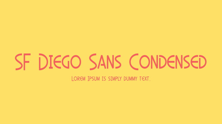 SF Diego Sans Condensed Font Family