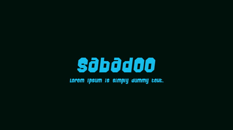 Sabadoo Font