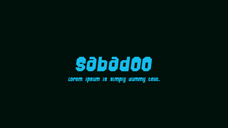 Sabadoo Font