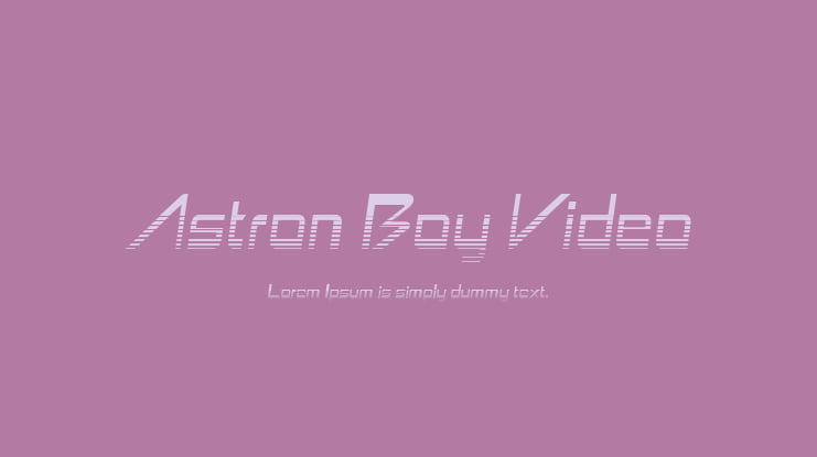Astron Boy Video Font