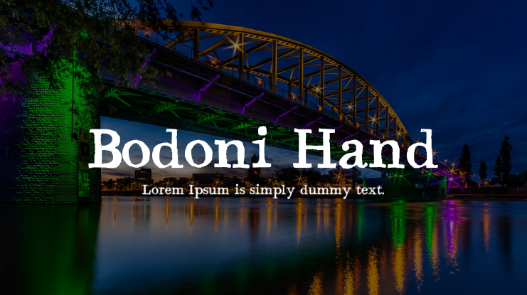 Bodoni Hand Font