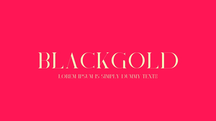 BlackGold Font