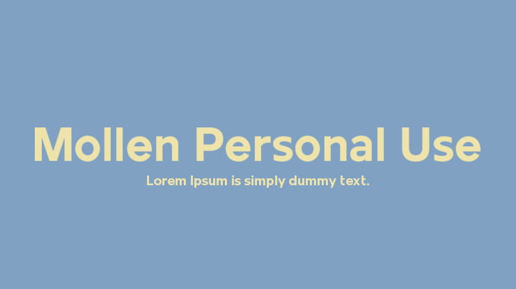 Mollen Personal Use Font Family