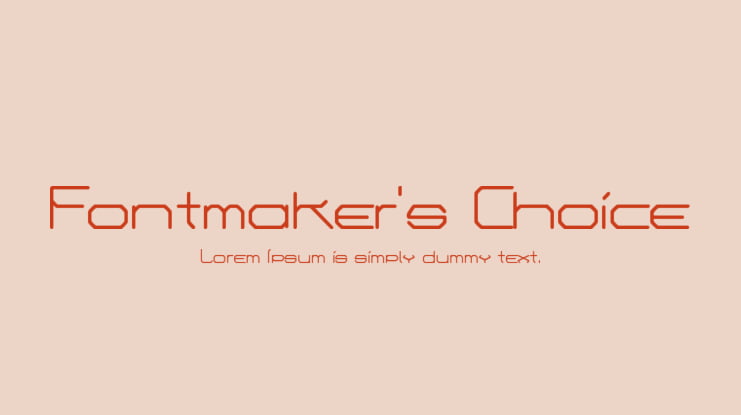 Fontmaker's Choice Font Family