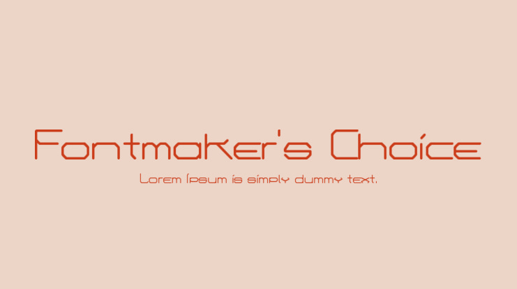 Fontmaker's Choice Font Family