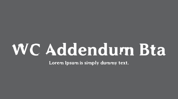 WC Addendum Bta Font Family