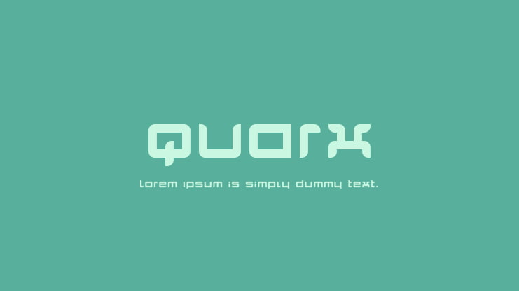 Quarx Font Family