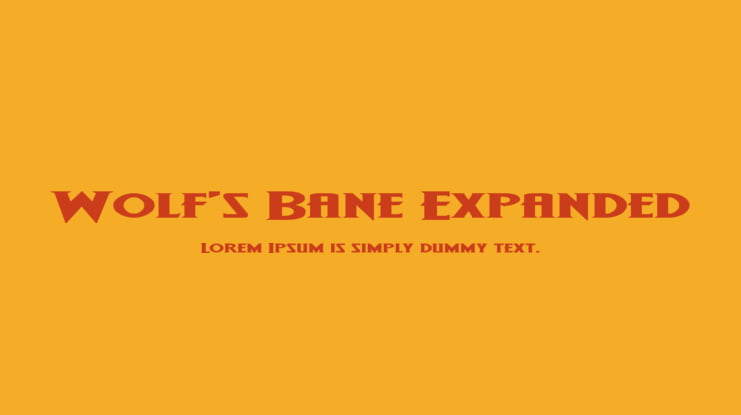 Wolf's Bane Expanded Font Family