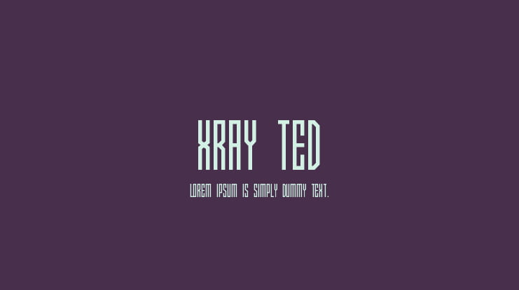 Xray Ted Font Family