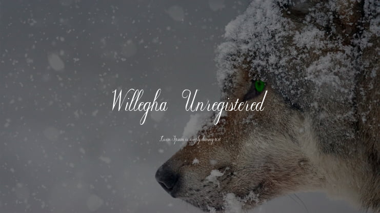 Willegha (Unregistered) Font