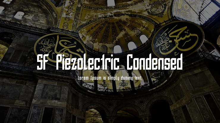 SF Piezolectric Condensed Font Family