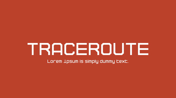 TRACEROUTE Font Family