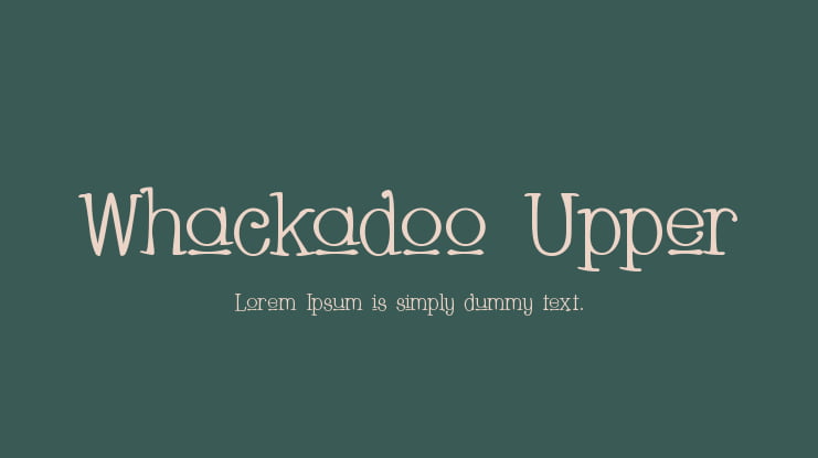Whackadoo Upper Font Family