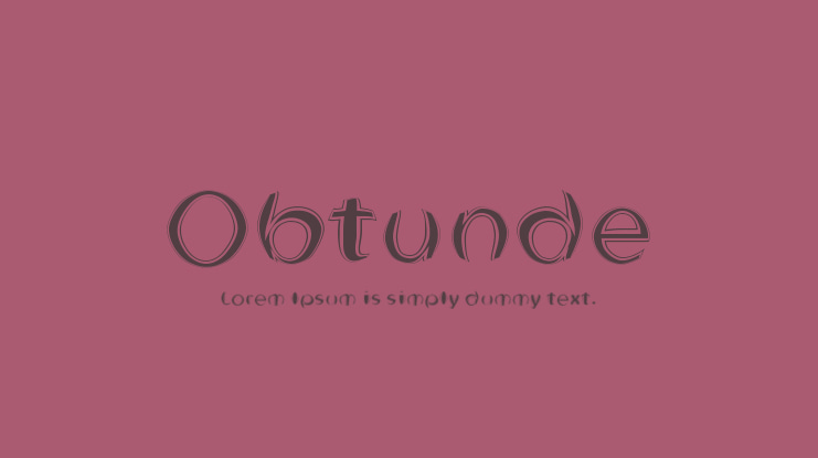 Obtunde Font