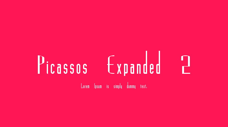 Picassos Expanded 2 Font