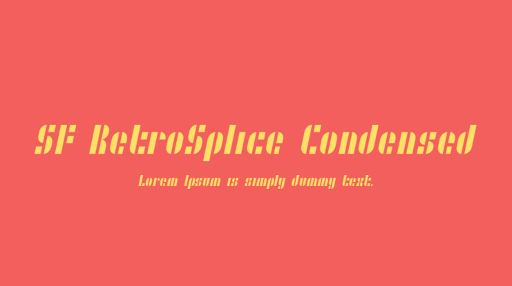 SF RetroSplice Condensed Font Family