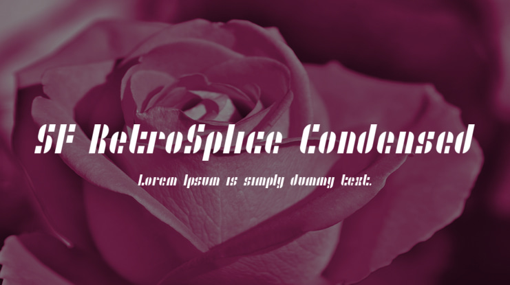 SF RetroSplice Condensed Font Family