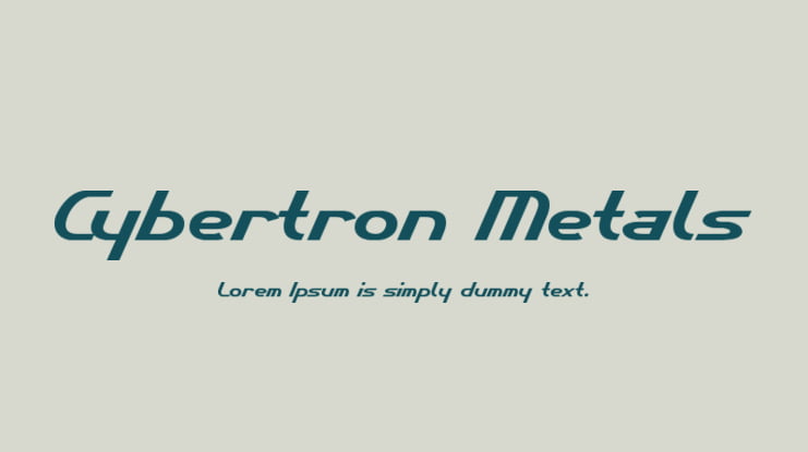 Cybertron Metals Font