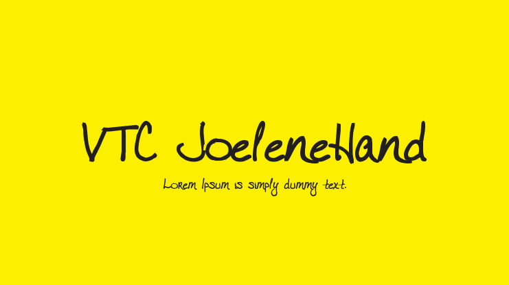VTC JoeleneHand Font Family