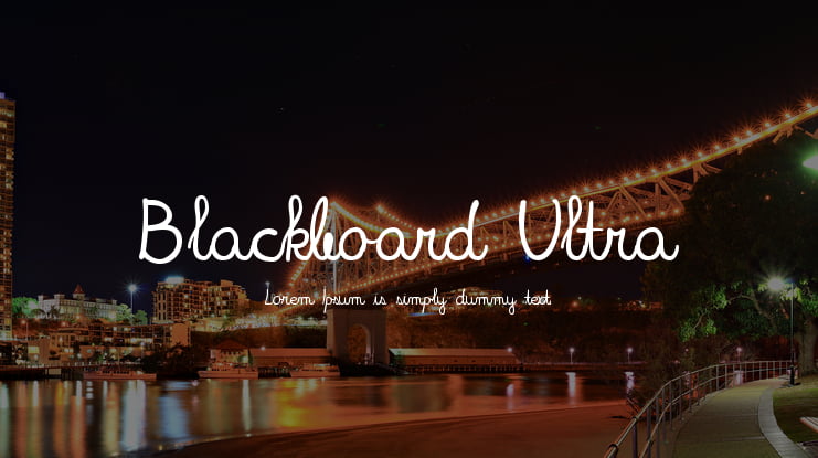 Blackboard Ultra Font