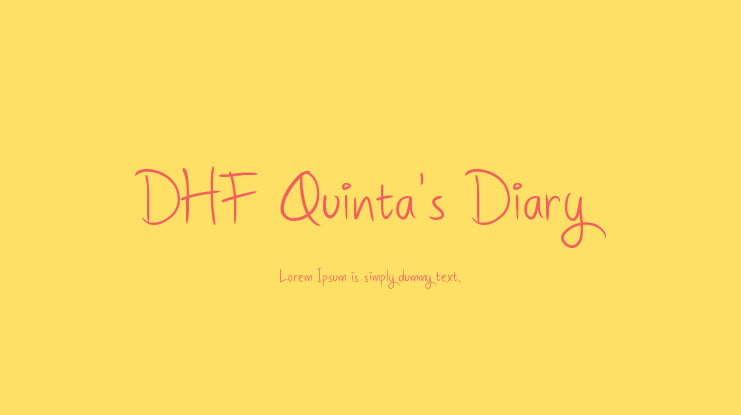 DHF Quinta's Diary Font