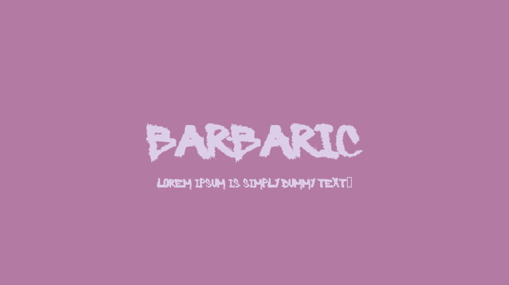 Barbaric Font