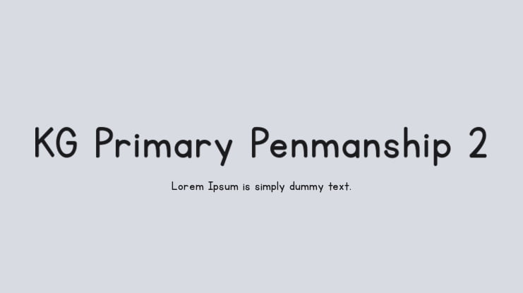 KG Primary Penmanship 2 Font