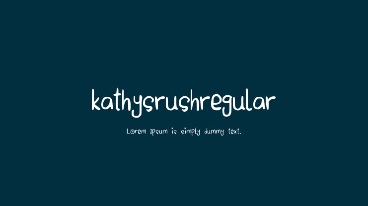 kathysrushregular Font