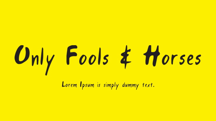 Only Fools & Horses Font