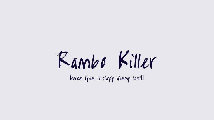 Rambo Killer Font