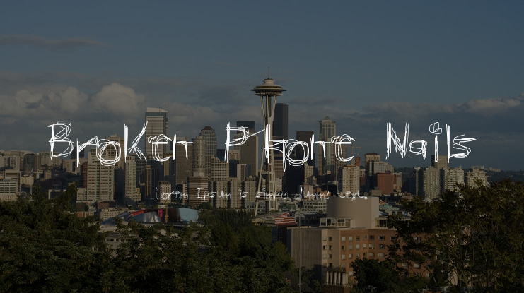 Broken Phone Nails Font