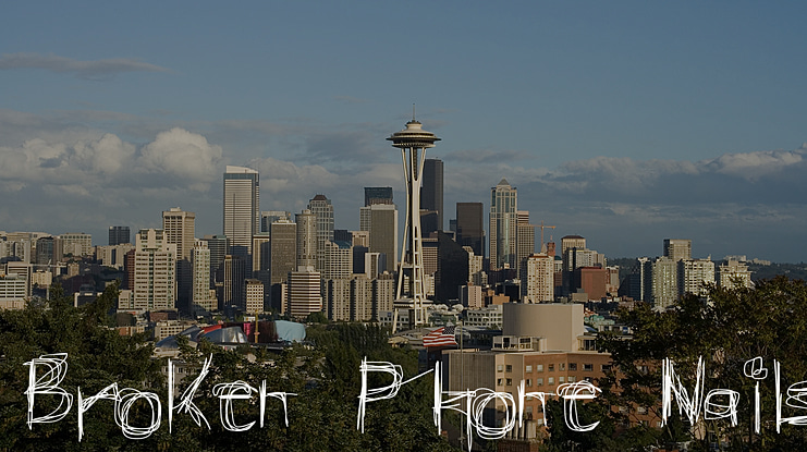 Broken Phone Nails Font