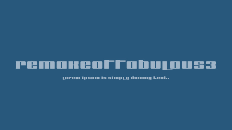 remakeoffabulous3 Font Family
