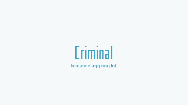 Criminal Font