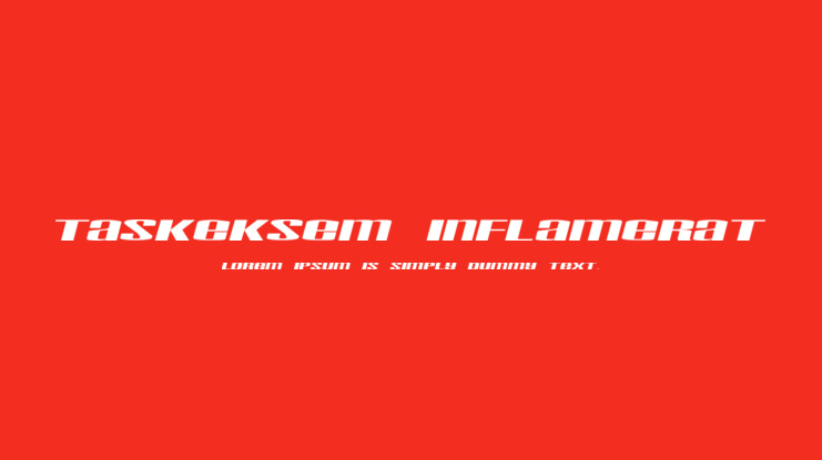 Taskeksem inflamerat Font Family