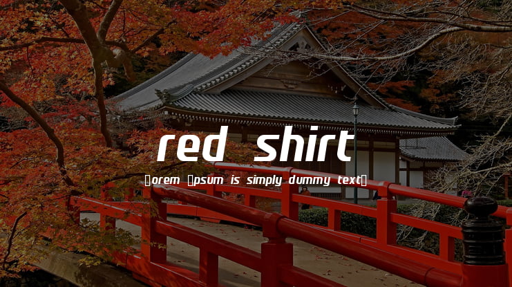 red shirt Font