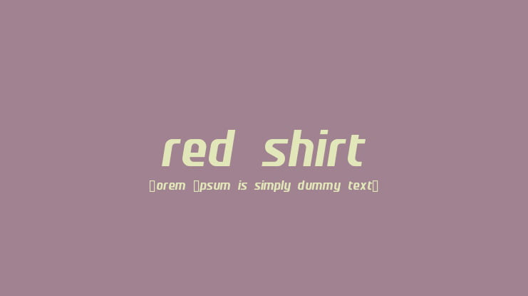 red shirt Font