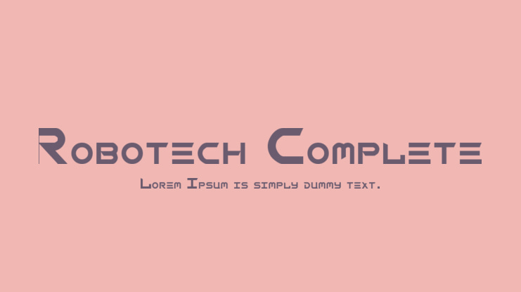 Robotech Complete Font