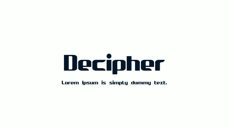Decipher Font