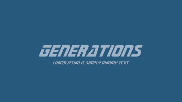 Generations Font